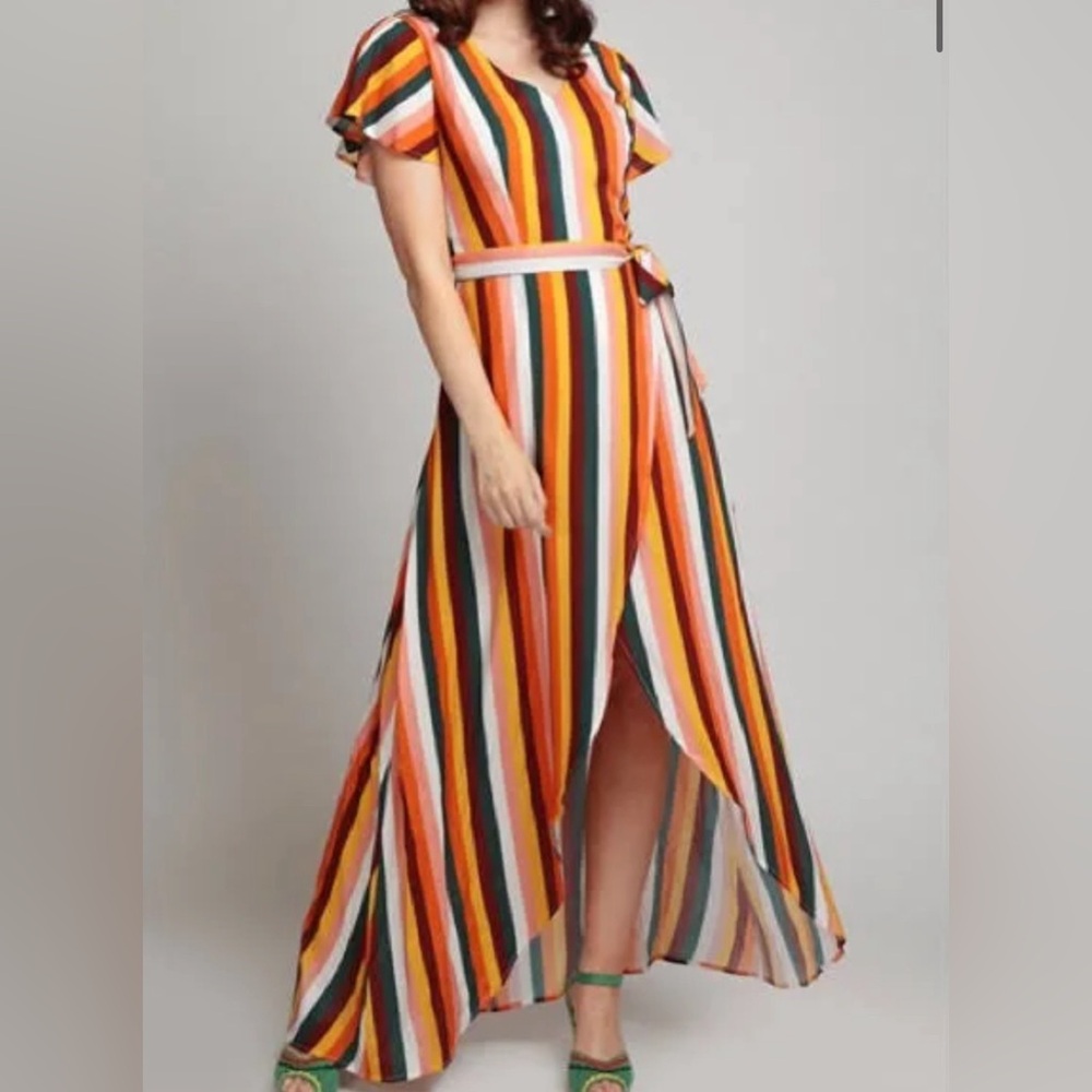 Collectif Sunny Tropical Wrap Maxi Dress 2XL/3XL 18/20 US (4xl/22 UK) NWT NEW